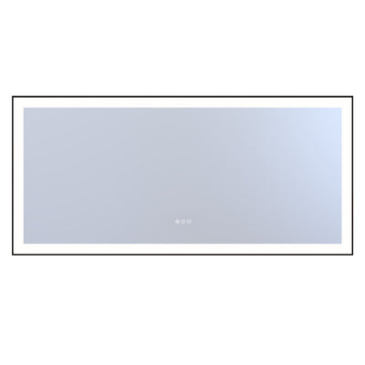 Sumerain 60"x28" stor LED-badrumsspegel med lampor, fram- och bakbelyst dimbar dimfri sminkspegel med minnesfunktion, 3 färgtemperaturer belyst väggspegel med härdat glas