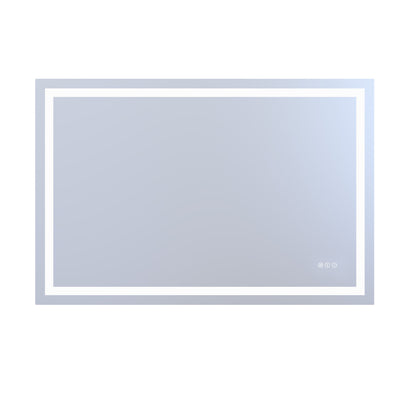 Sumerain 48" x 32" LED-badrumsspegel — dimbar bak- och frambelyst smart sminkspegel, dimfri, 3 färgtemperaturer, minnesfunktion, härdat glas, ETL-listad