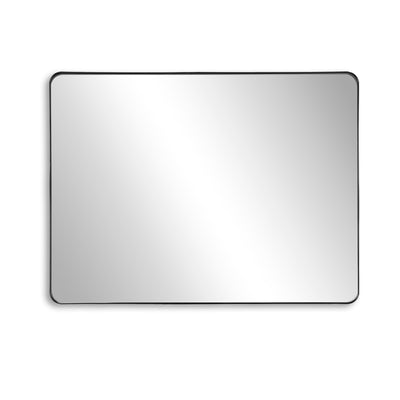 SUMERAIN rektangulär badrumsspegel, 40x30 tum aluminiumramad spegel för badrum med härdat glas för stora badrumsväggar, horisontell eller vertikal montering