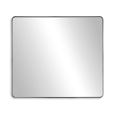 SUMERAIN stor badrumsspegel 40x36 tum, aluminiumramad spegel med splitterfritt härdat glas för ett rymligt badrum eller vardagsrum, horisontell/vertikal upphängning