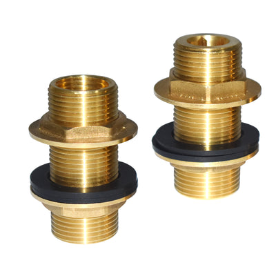 Sumerain klobensbadkarsblandare mässingsförlängningsmutter för väggmontering av badkar, NPT 1/2" hona x G3/4 hane, S7931-PB (2-pack)