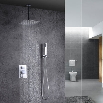 Kompletta takmonterade duschkransset | Fulla metallkomponenter i kromfinish